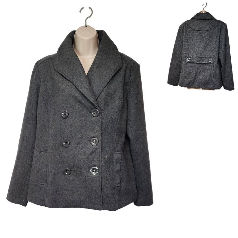 Rampage Jacket Peacoat Gray Womens Junior Medium XL